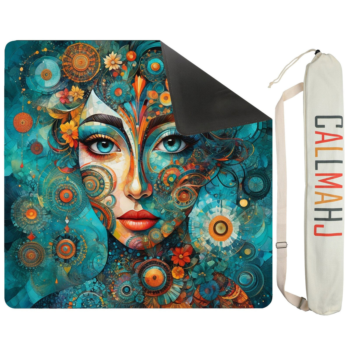 Teal Mosaic Muse – American Mahjong mat