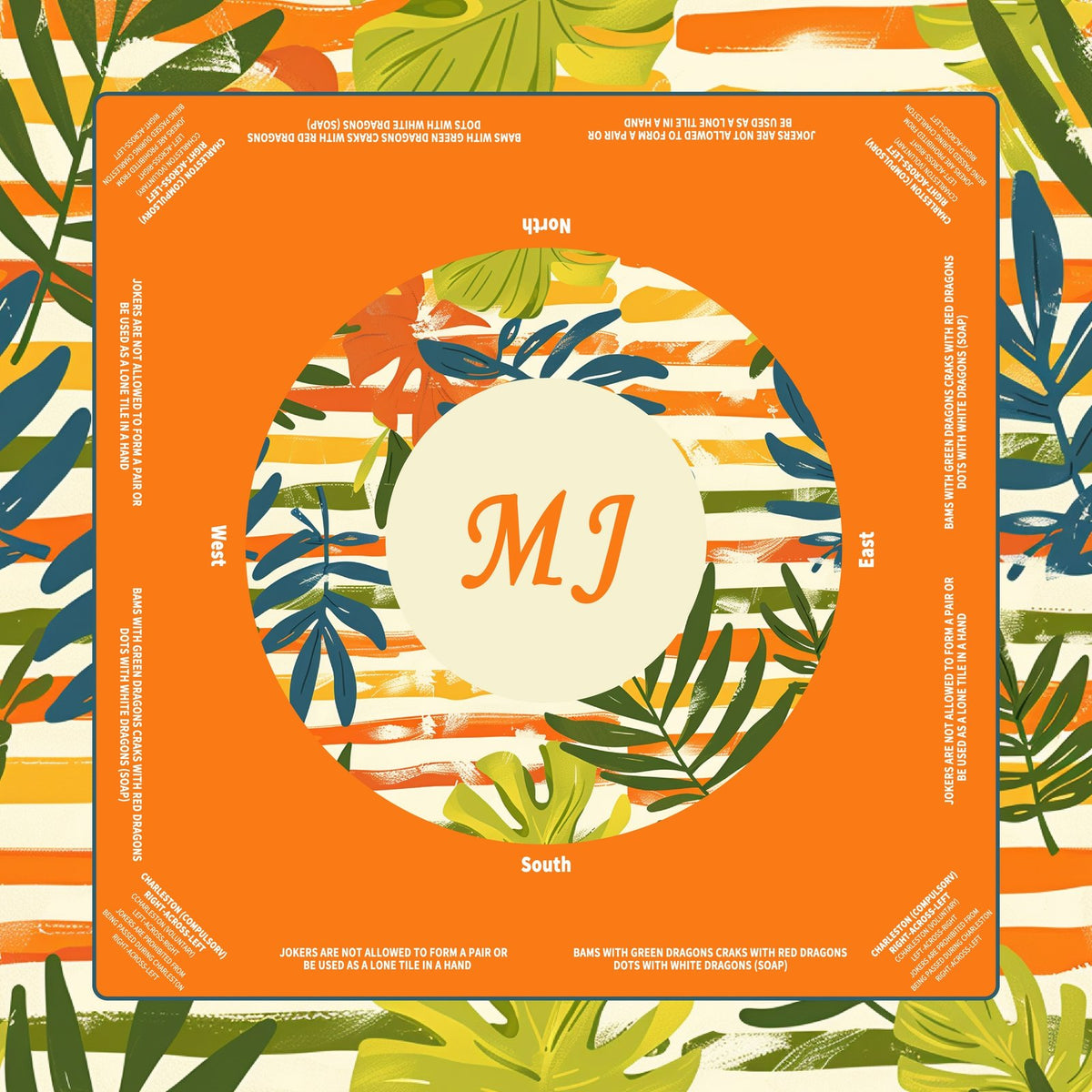 Citrus Palm Retreat – American Mahjong mat