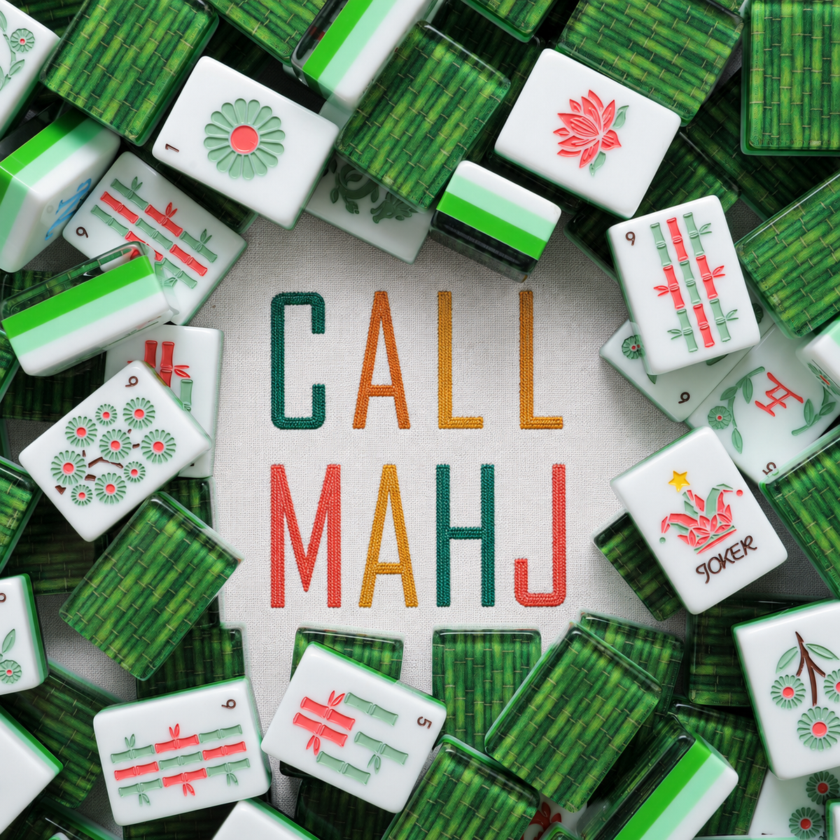 Emerald Bamboo – American Mahjong tile set
