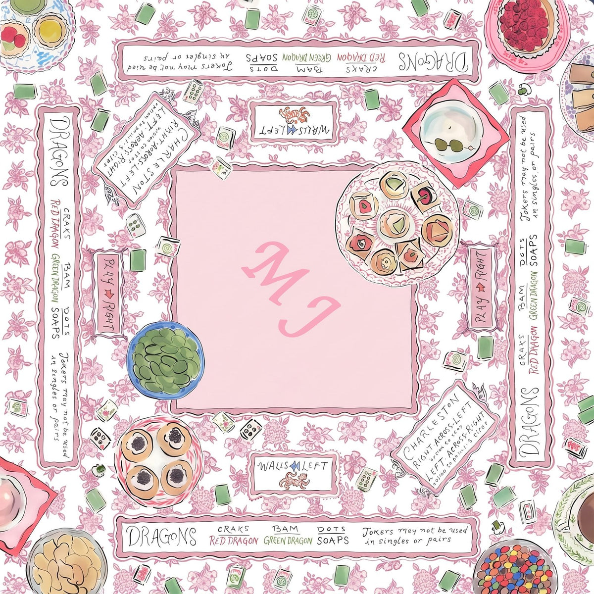 Pink Reverie – American Mahjong mat
