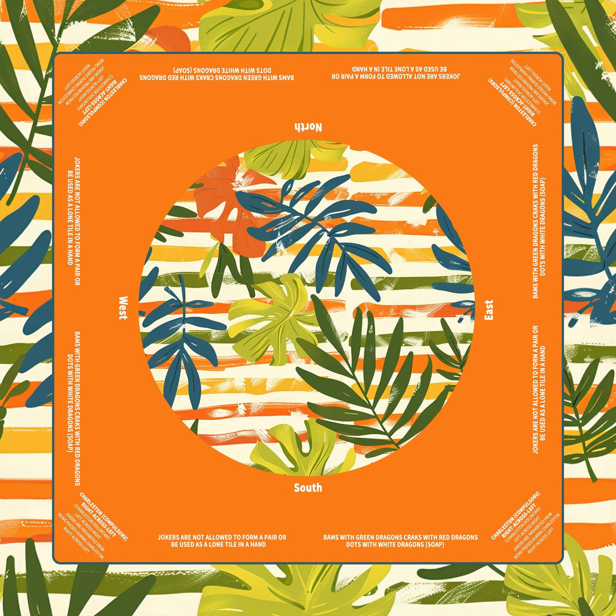 Citrus Palm Retreat – American Mahjong mat