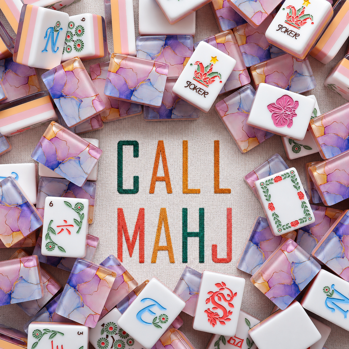 Prismatic Sunset – American Mahjong tile set