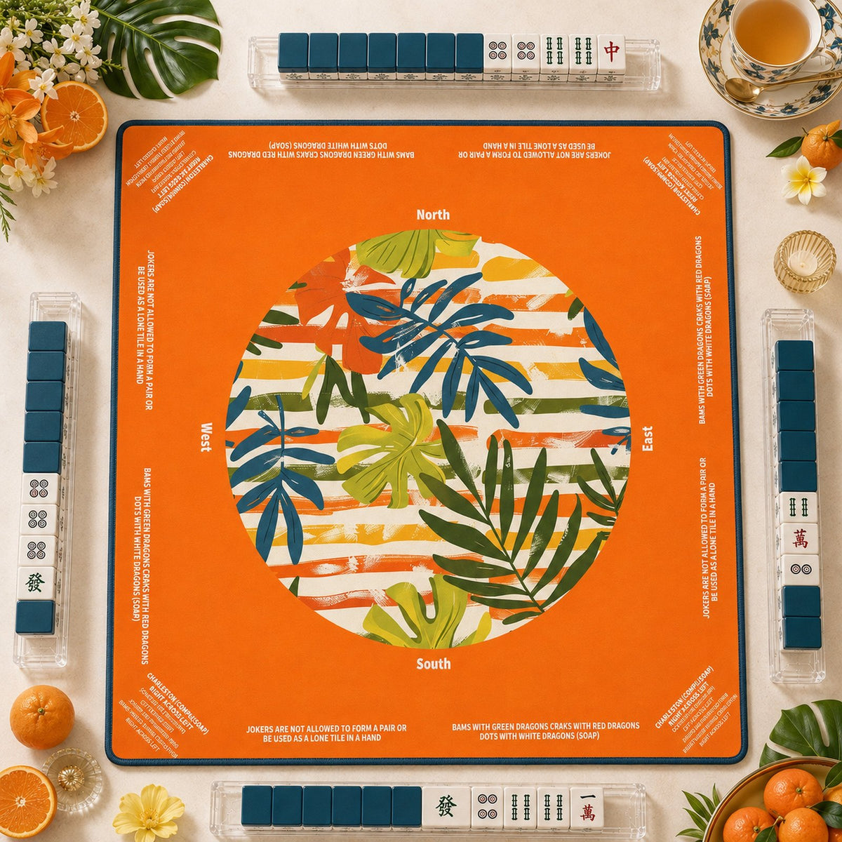 Citrus Palm Retreat – American Mahjong mat