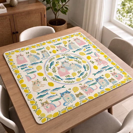 Lemon Cat Social – American Mahjong mat