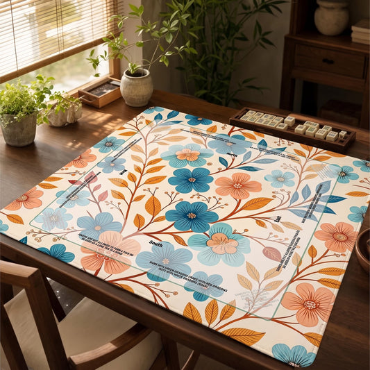 Sky Blue Blossom – American Mahjong mat