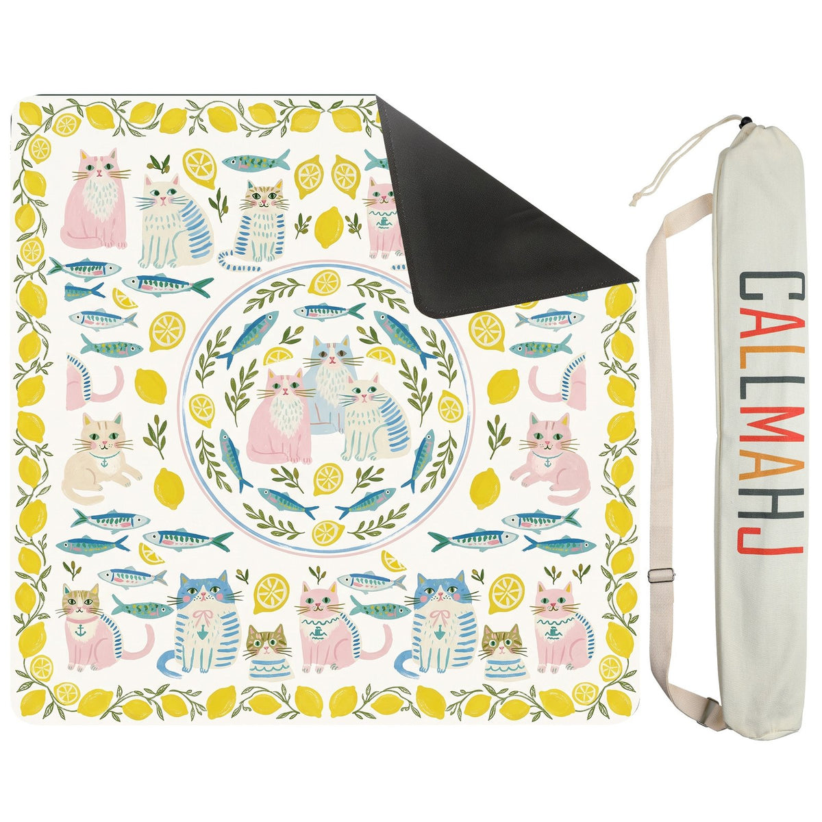 Lemon Cat Social – American Mahjong mat