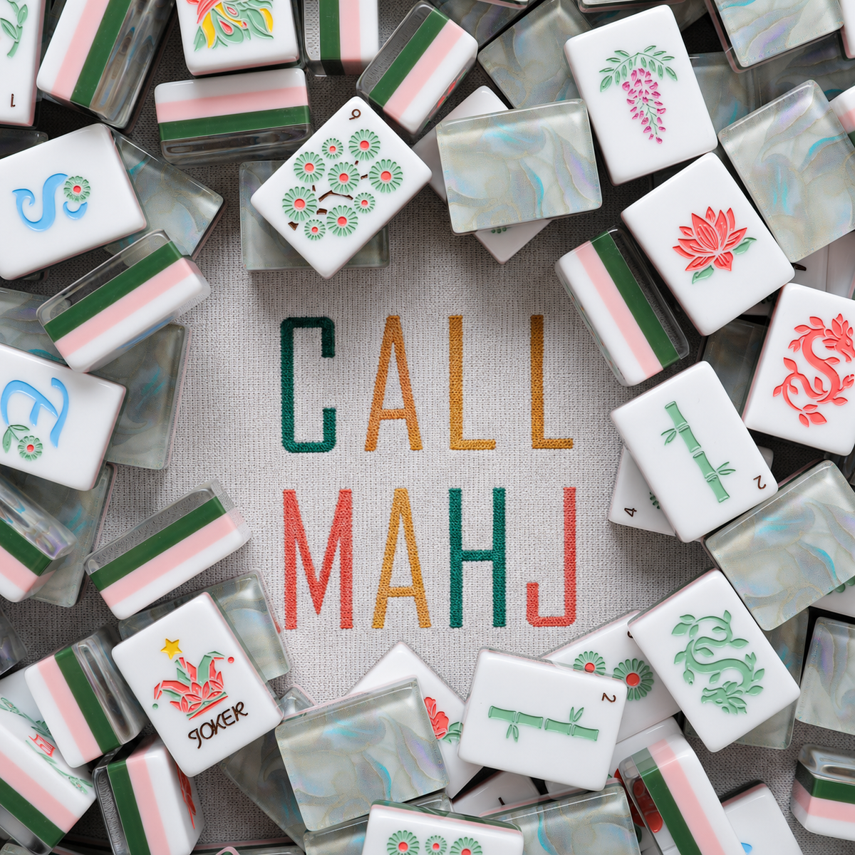 Pearl Ripple – American Mahjong tile set