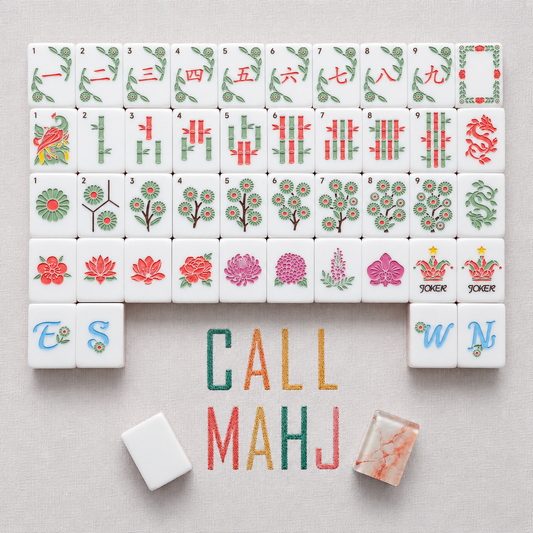 Coral Marble – American Mahjong tile set