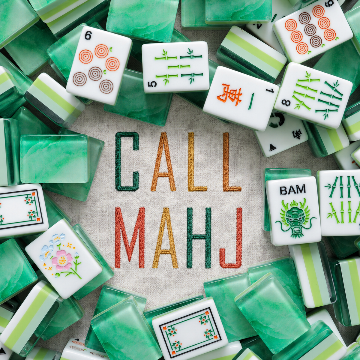Jade Tide – American Mahjong tile set