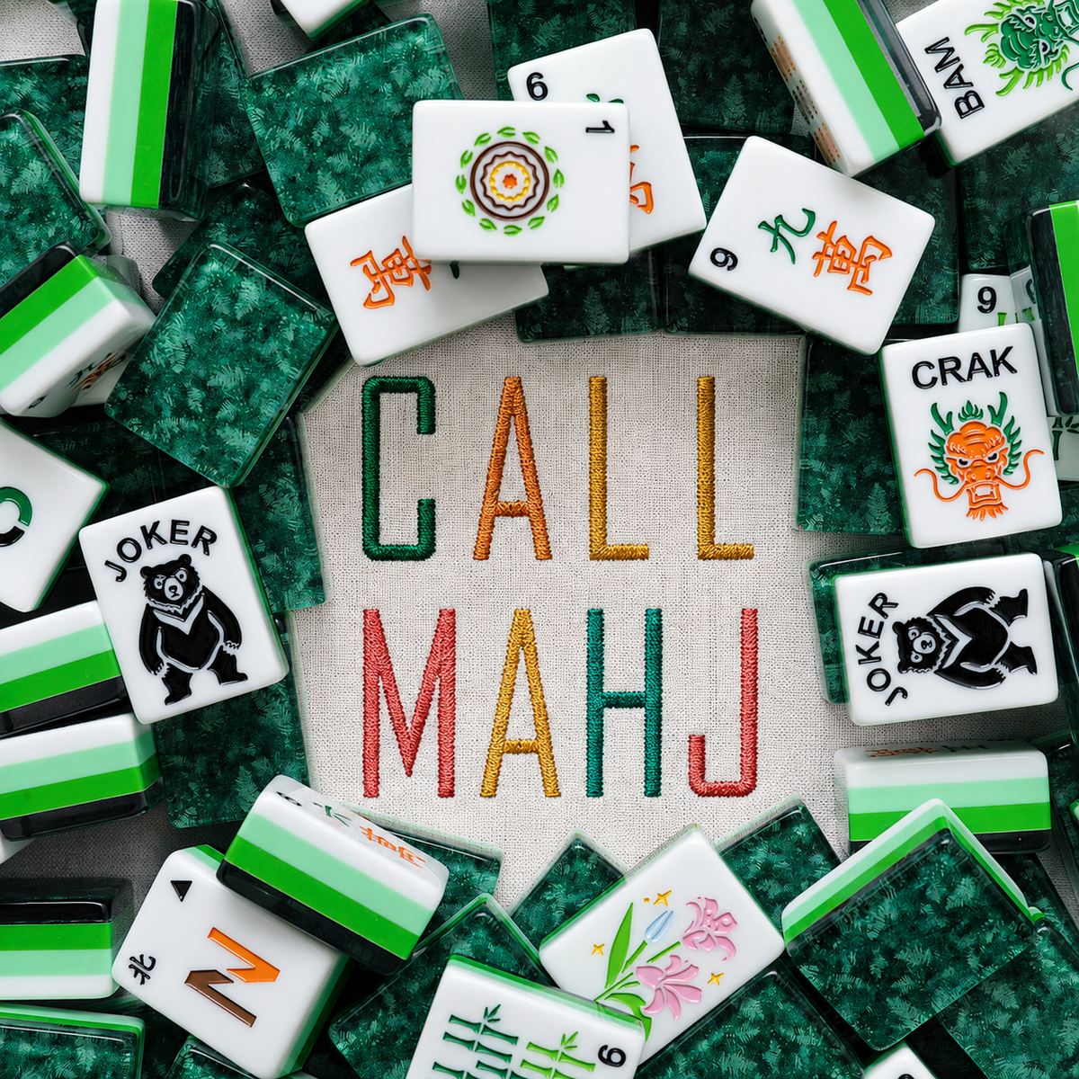 Emerald Canopy – American Mahjong tile set