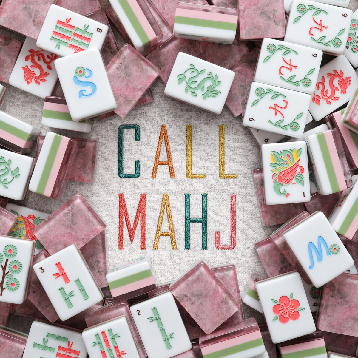Blush Cloud – American Mahjong tile set