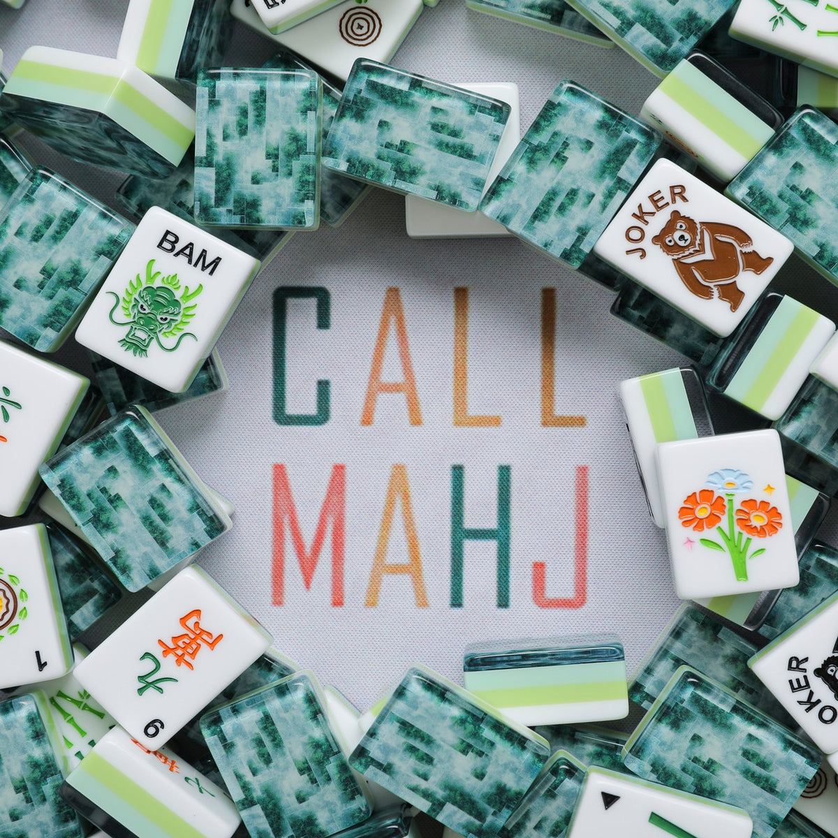Emerald Knot – American Mahjong tile set