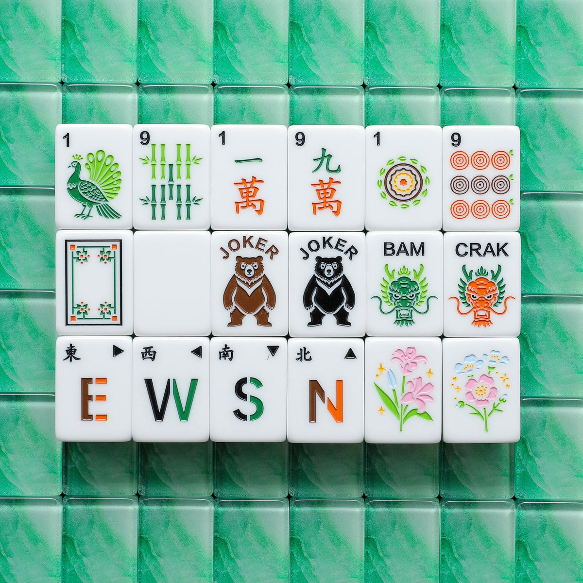 Jade Tide – American Mahjong tile set