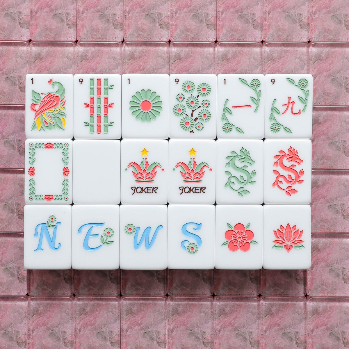 Blush Cloud – American Mahjong tile set