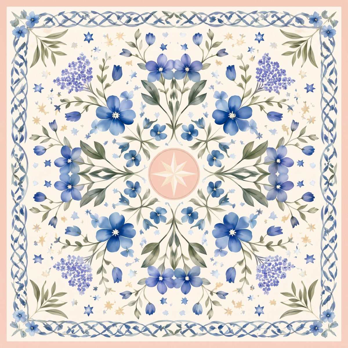 Blue Porcelain – American Mahjong mat