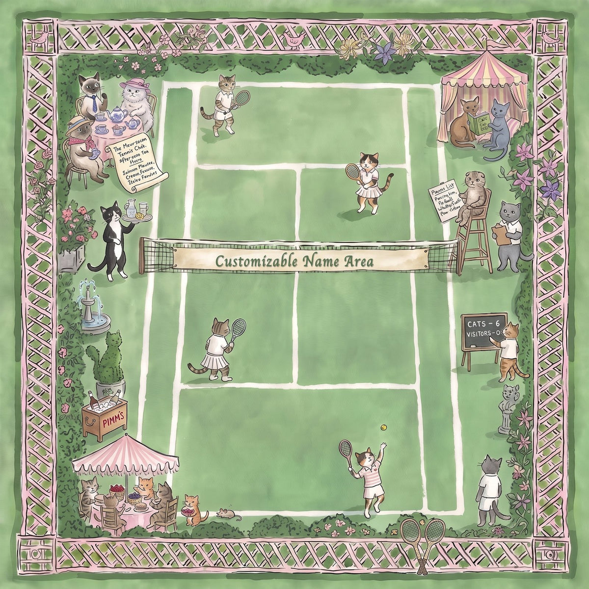 Classic Green Court – American Mahjong mat