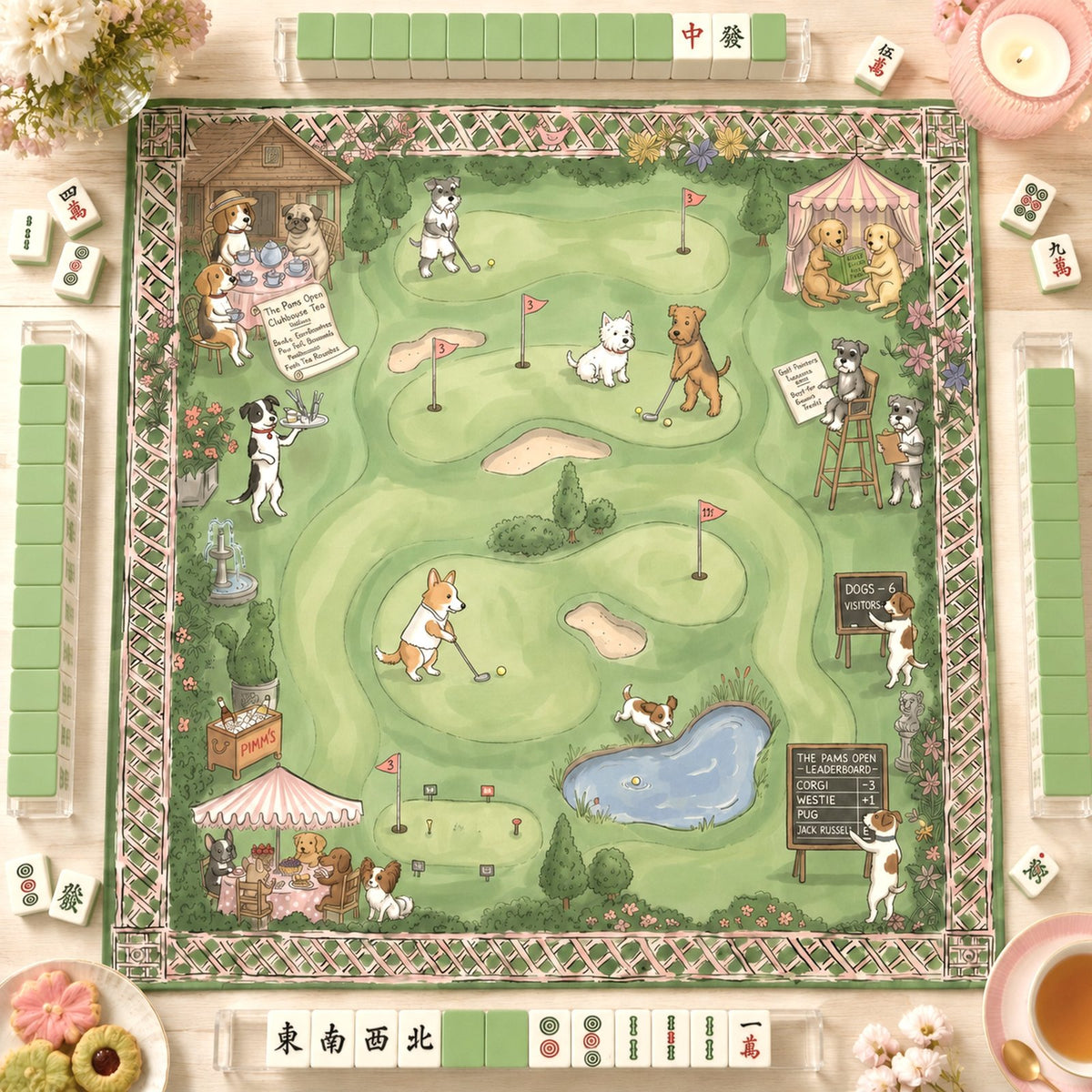 Meadow Escape – American Mahjong mat