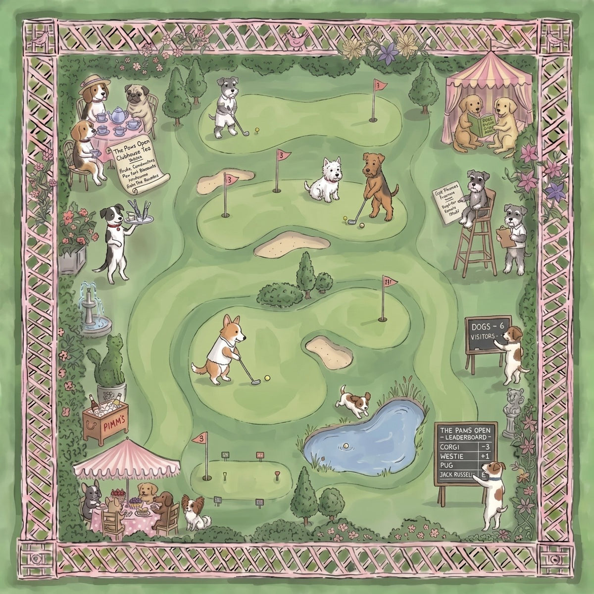 Meadow Escape – American Mahjong mat