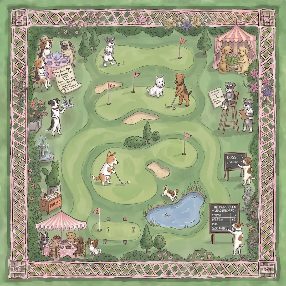 Meadow Escape – American Mahjong mat