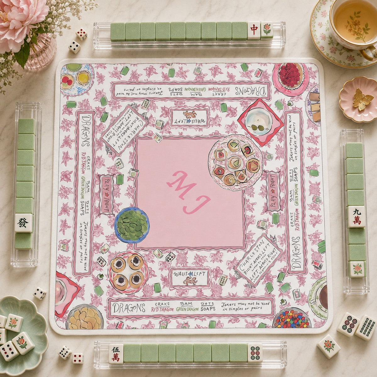Pink Reverie – American Mahjong mat