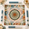 Teal Marigold Mandala